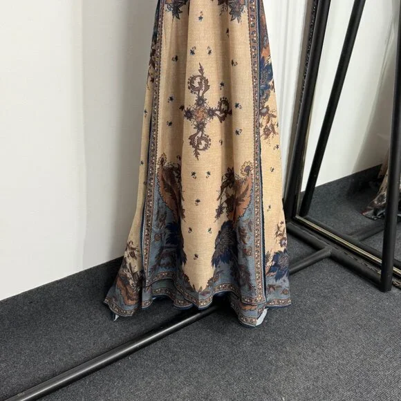 Zimmermann Halter Maxi Dress Floral Print Backless Resort Dress - Picture 3 of 8